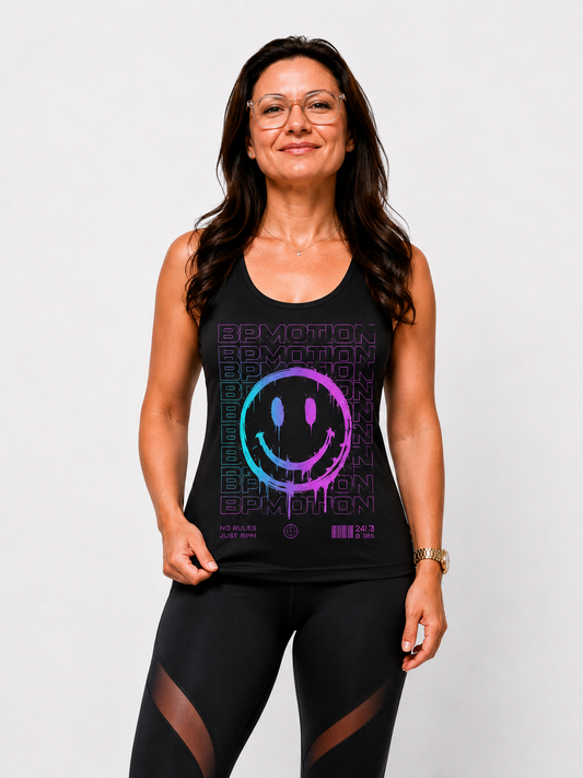 BPMOTION Neon Smile Ladies Tank Top